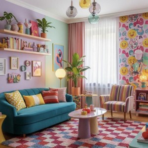 Interiorul dopaminic înseamnă ca locuința să nu fie „ca la toți”, ci așa cum sunteți voi pe dinăuntru.😍#2